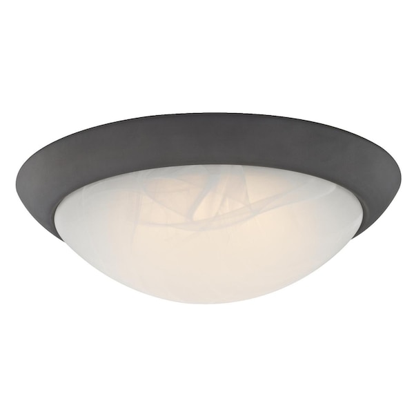 Westinghouse 3.5 in. H X 11 in. W X 11 in. L Oil Rubbed Bronze Bronze/White Ceiling Light 63089 - main